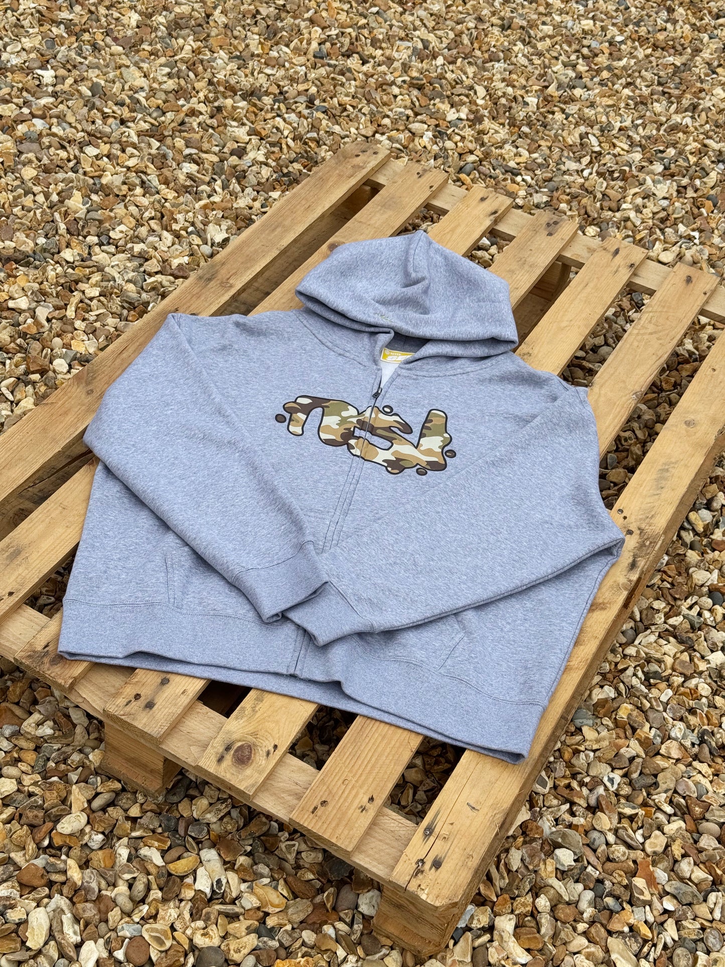 DESERT OPS ZIP UP HOODIE - GREY/GREEN CAMO
