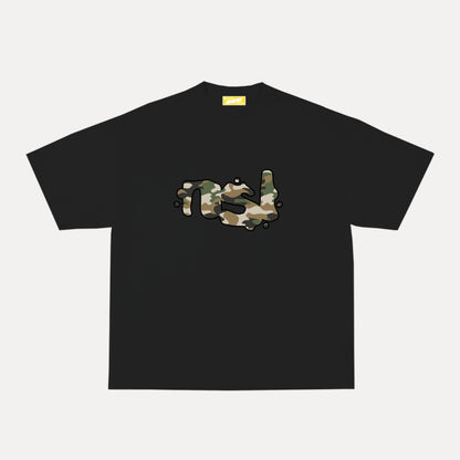 DESERT OPS GRAPHIC TEE - BLACK/GREEN CAMO