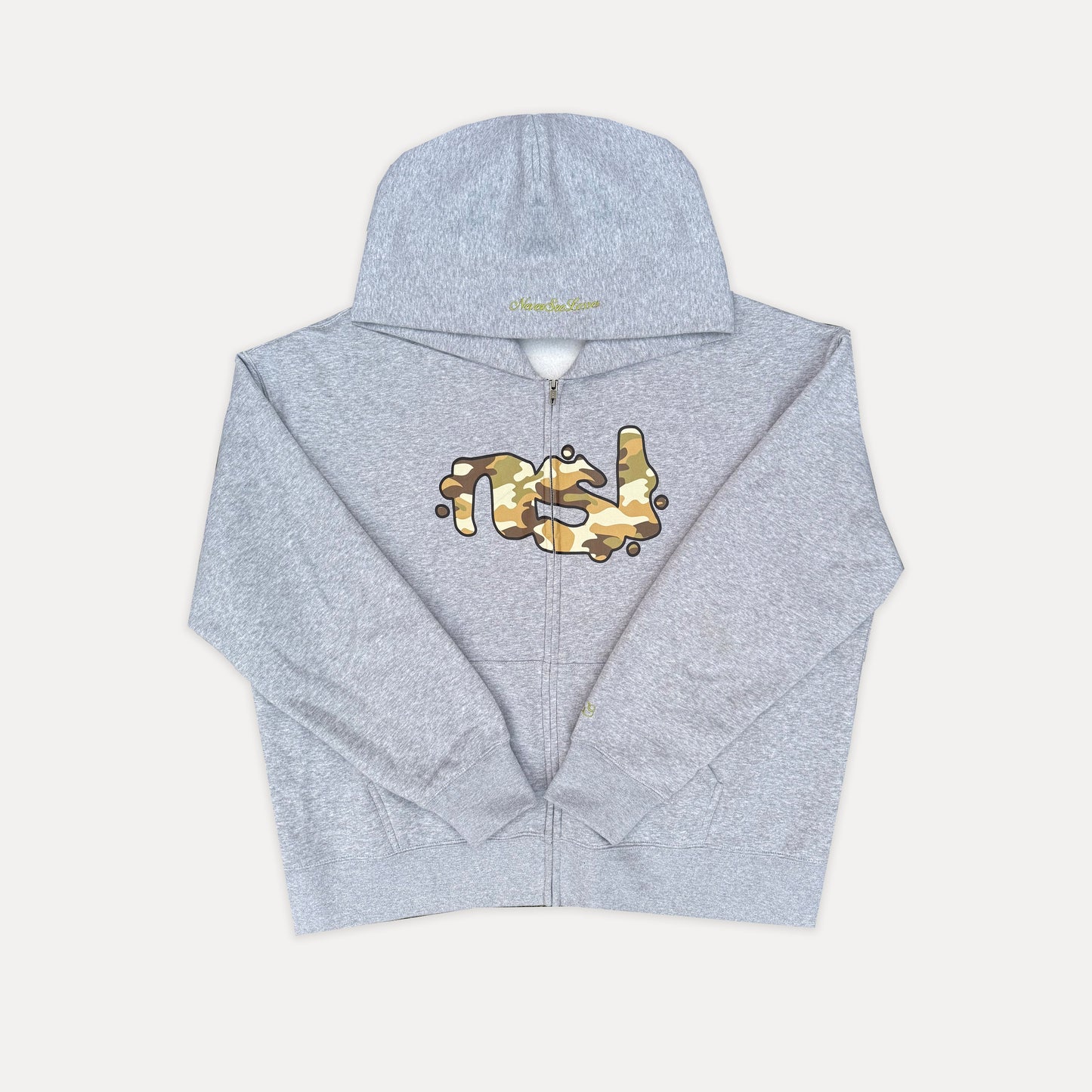 DESERT OPS ZIP UP HOODIE - GREY/GREEN CAMO